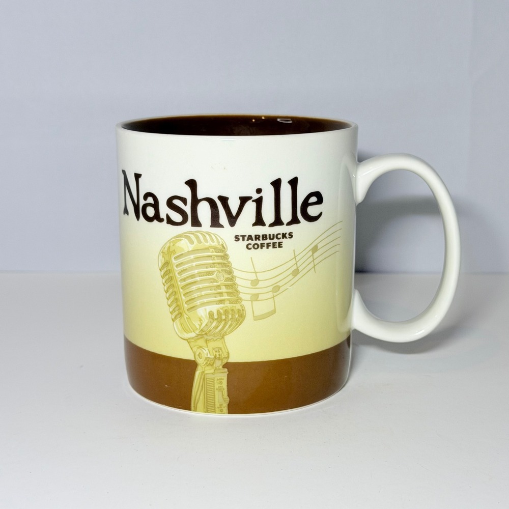 Starbucks Nashville Mug 2011 Architecture Series Microphone City Skyline 16oz